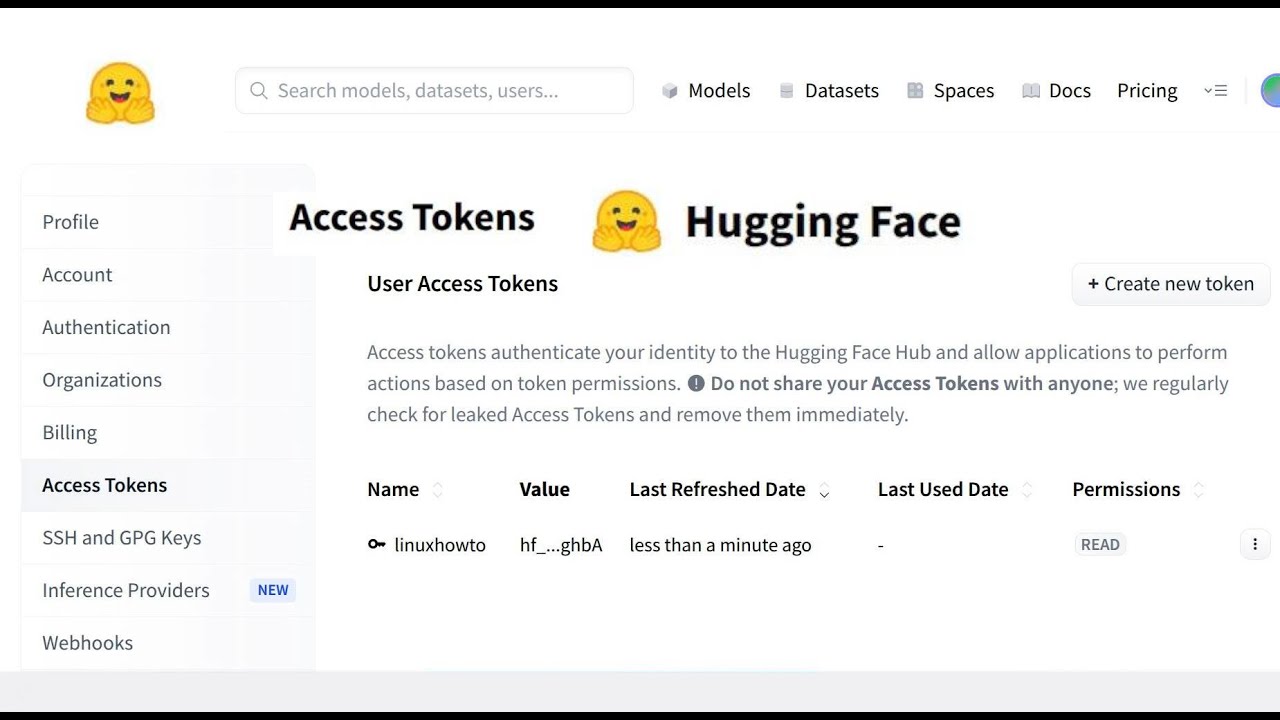 How to Generate a Hugging Face Access Token &ndash; For Cloning Private or Gated Model Repositories