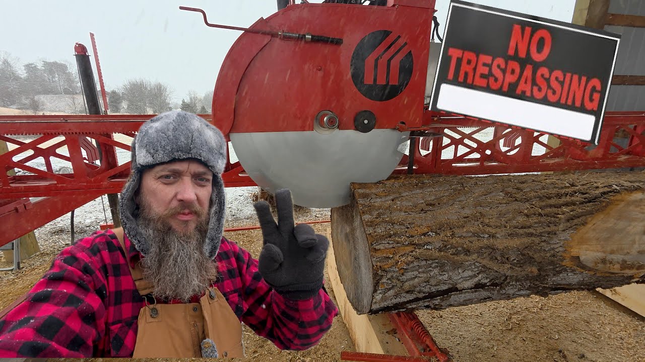 Trespassers Showed Up, and I Finally Fired Up the Circle Sawmill