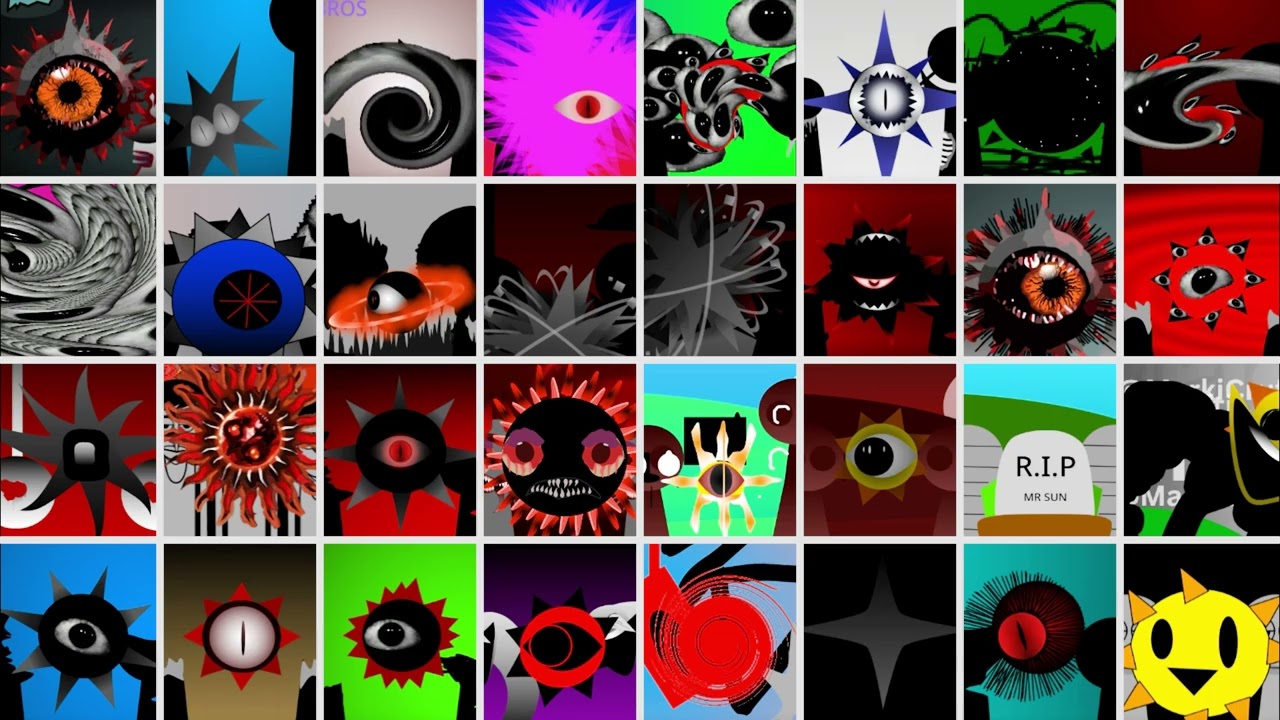 Incredibox Sprunki All mr sun in all stages and mods P 19 | Pixel_sprunki