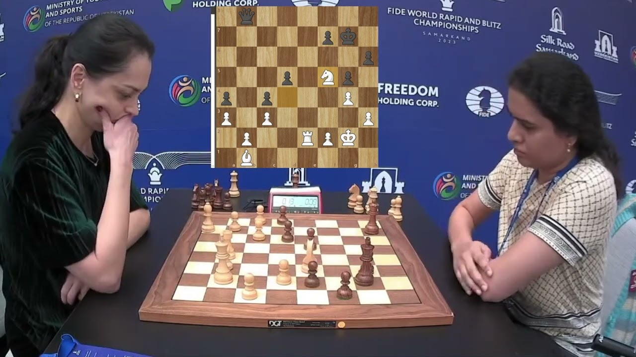 Alexandra Kosteniuk (2455) vs Humpy Koneru (2452) - FIDE Women's World Blitz 2023