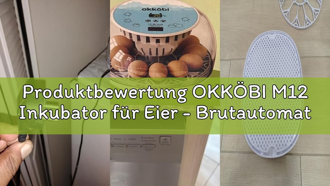 Produktbewertung OKKÖBI M12 Inkubator für Eier - Brutautomat Vollautomatisch mit Eier Wenden, Temper