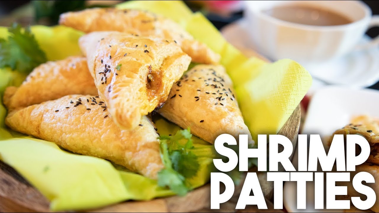 Shrimp or Prawn Patties | Stuffed Puff Pastry Snack | Kravings
