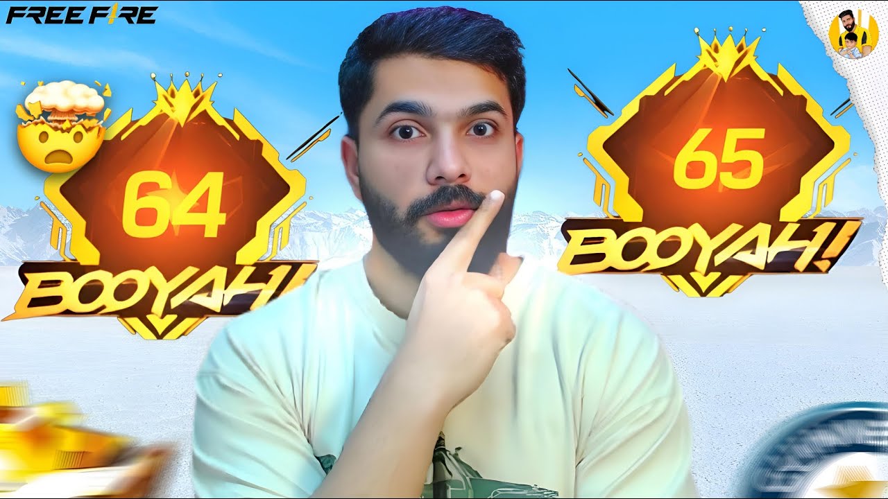 64–65 BOOYAH STREAK?! 😱 BR Rank in Free Fire Is BROKEN!