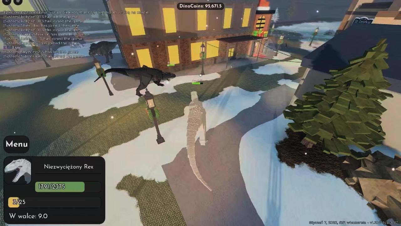 Playing invictus rex in Jurassic blocky
