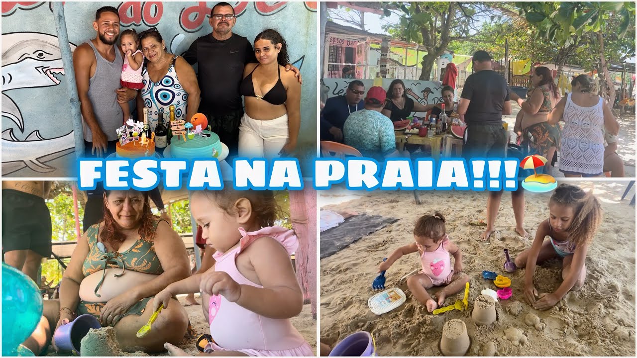 COMEMORANDO O ANIVERSÁRIO DOS MEUS PAIS NA PRAIA!!! 