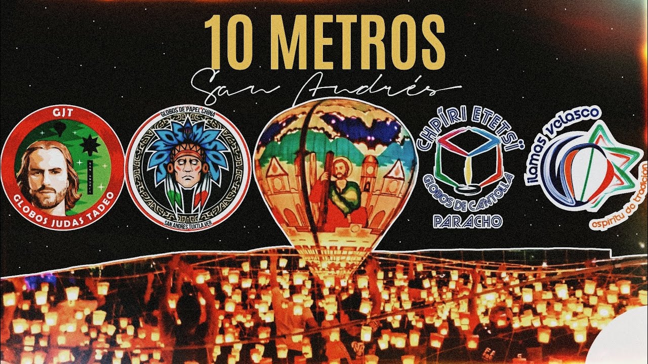 GLOBO NOCTURNO - SAN ANDRÉS TUXTLA 2025 (MODELADO 10 METROS) 🇲🇽