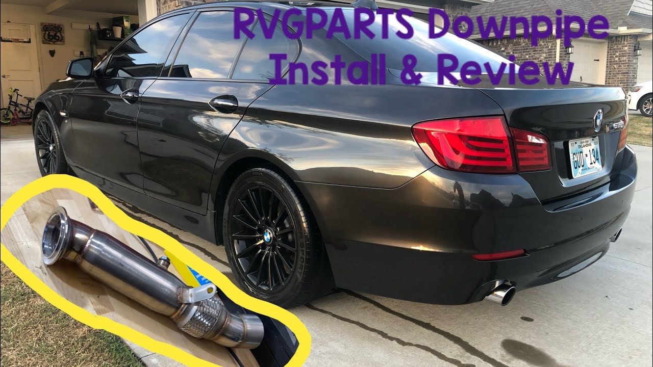 Установка и обзор даунпайпа BMW F10 535i N55 RvgPerformance