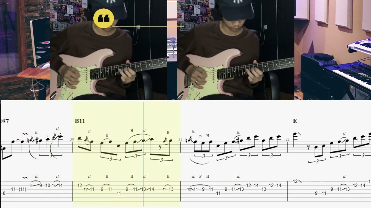 isn't she lovely - stevie wonder (Acmad Satria guitar solo version Transcription / TAB & slow tempo)