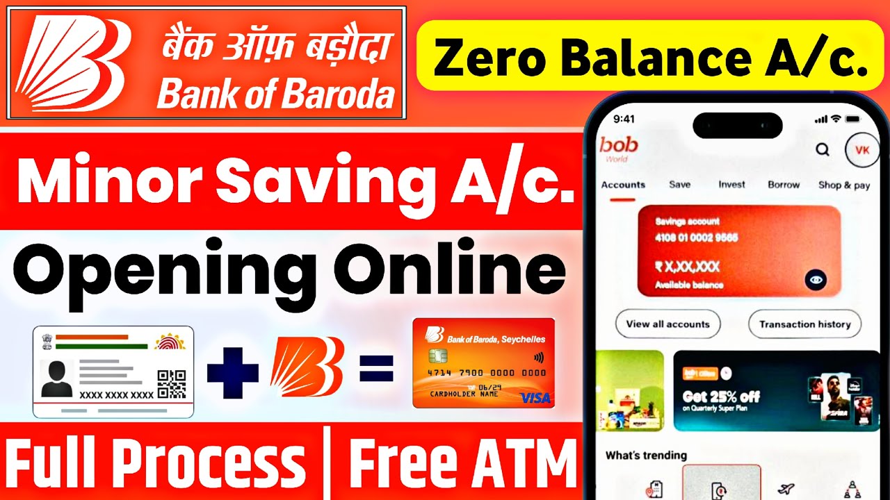minor account opening online | Without KYC - Bank Of Baroda Minor Account Opening Online 2025
