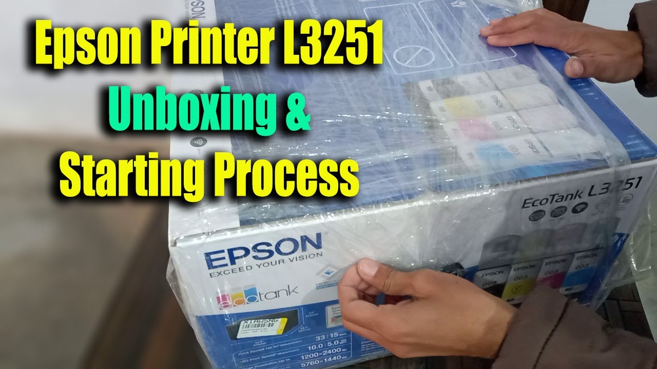 Epson Printer L3251 Unboxing and Starting