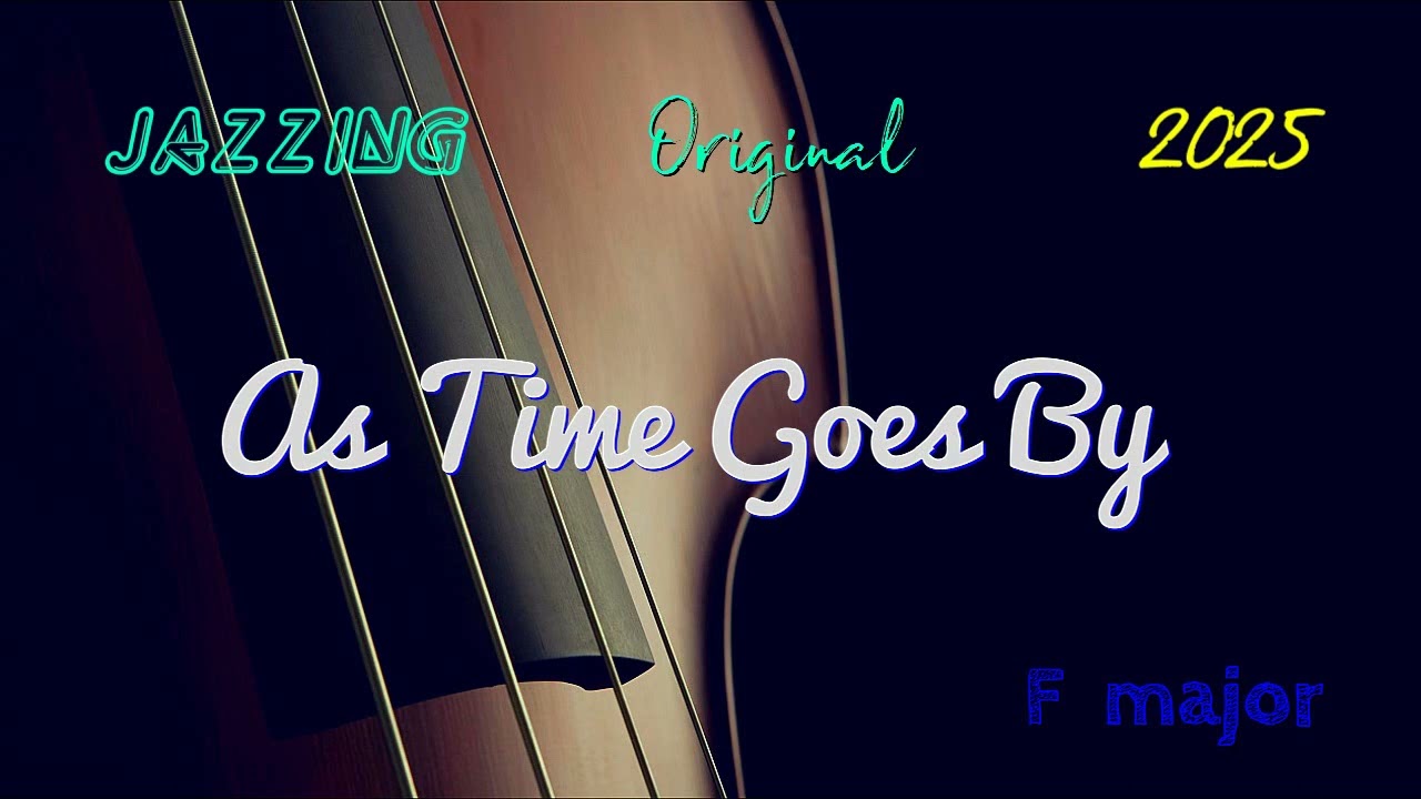 Original Backing Track AS TIME GOES BY F Classic Jazz Standard Play Along Singer Trumpet Sax Guitar
