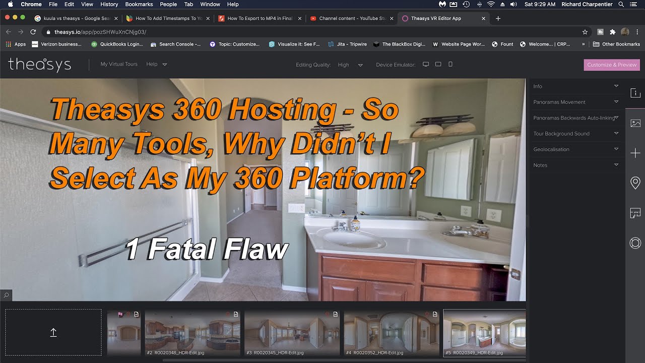 Theasys 360 VR Tour Hosting - Why I chose Kuula over Theasys
