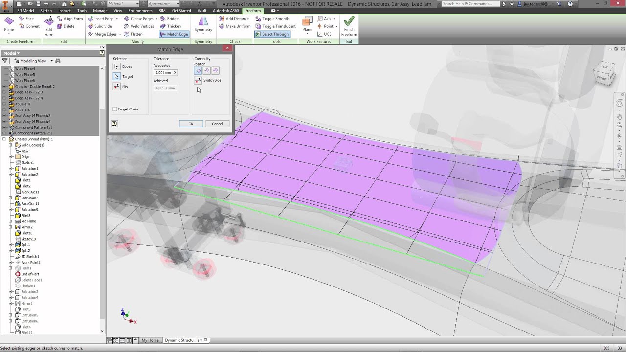 Inventor 2016 flexible modeling tools