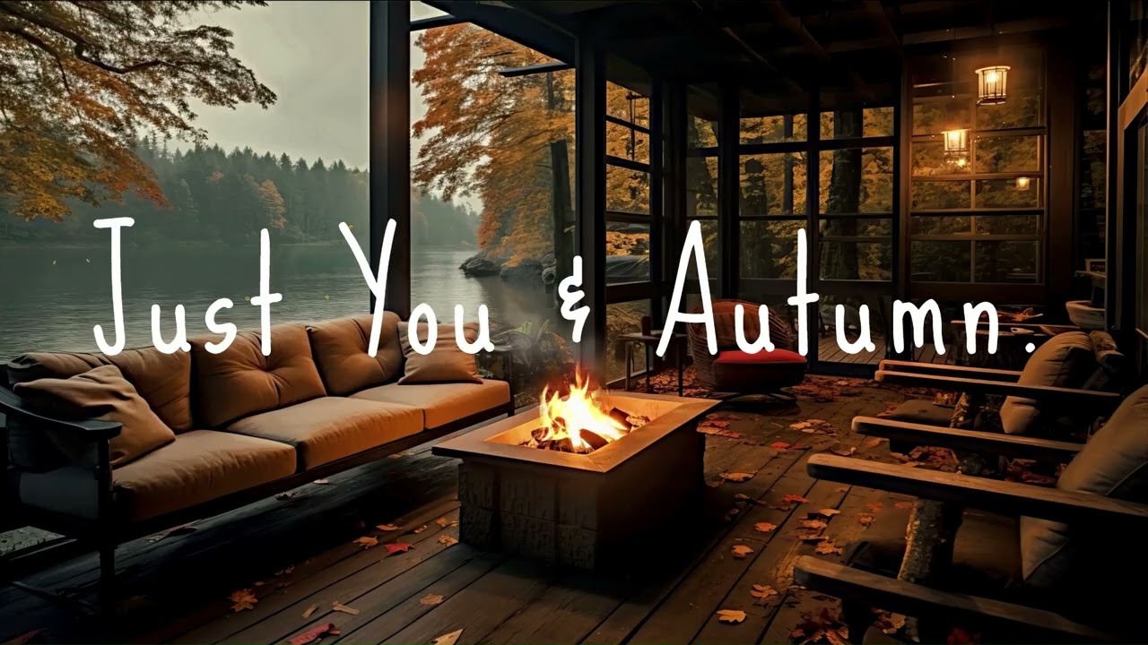Wrapped in the golden calm of autumn by the fire | where every flame reflects the peace of nature. 🍁