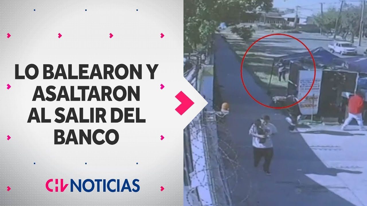 VIOLENTA SALIDA DE BANCO: Al menos 5 delincuentes asaltaron y balearon a empresario en Quinta Normal