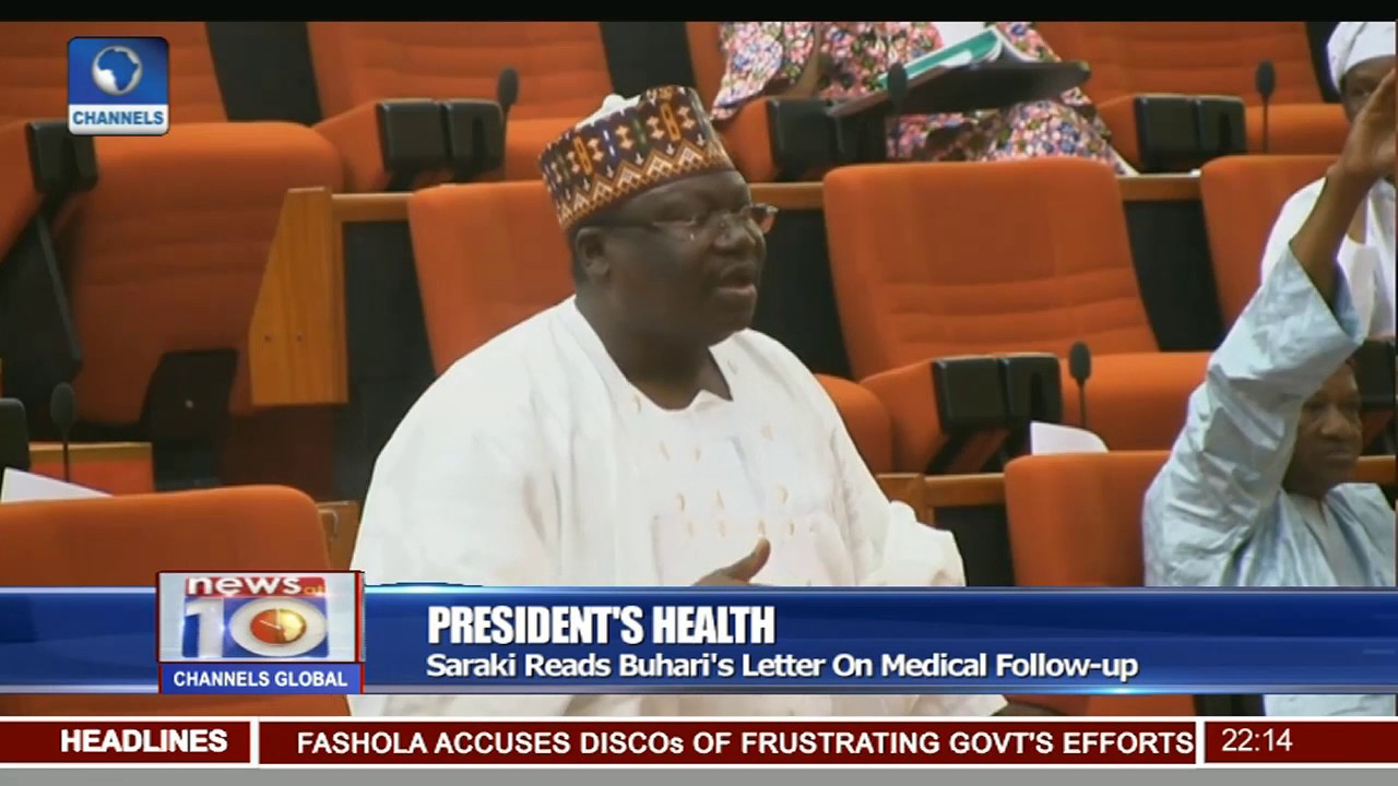 President's Health: Saraki Reads Buhari's Letter On Medical Follow-up