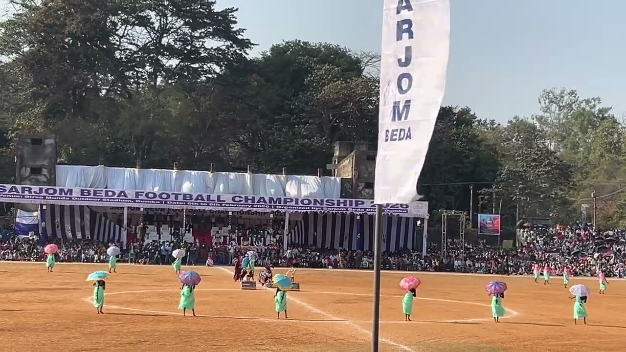 Sarjom Beda Football Championship 2026| Girls group dance| #dumka #sarjombeda #santhali 