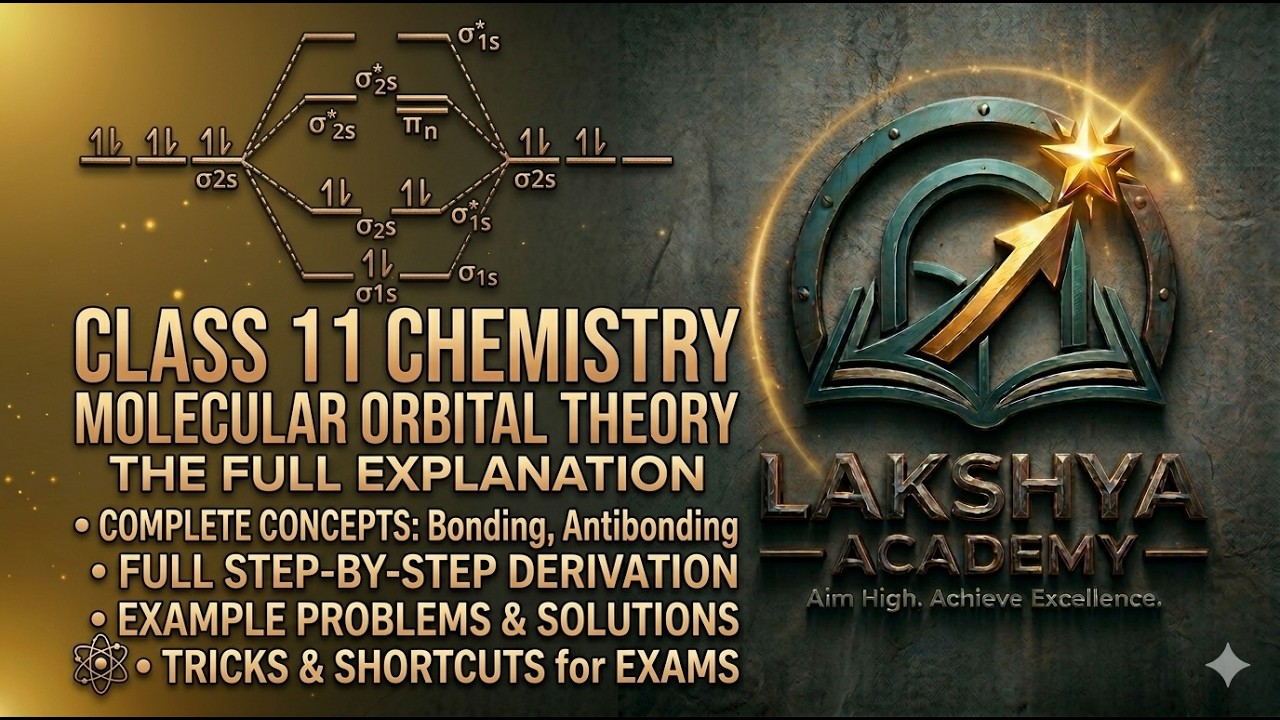 Molecular Orbital Theory Class 11 | Complete explanation | LAKSHYA ACADEMY