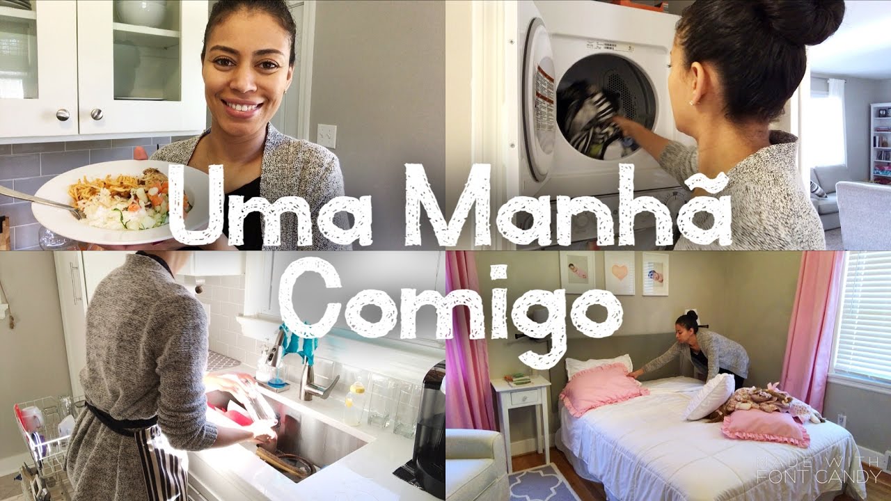 Uma manhã comigo: Arrumando a casa, fazendo almoço e lavando roupa | Joice Milacci