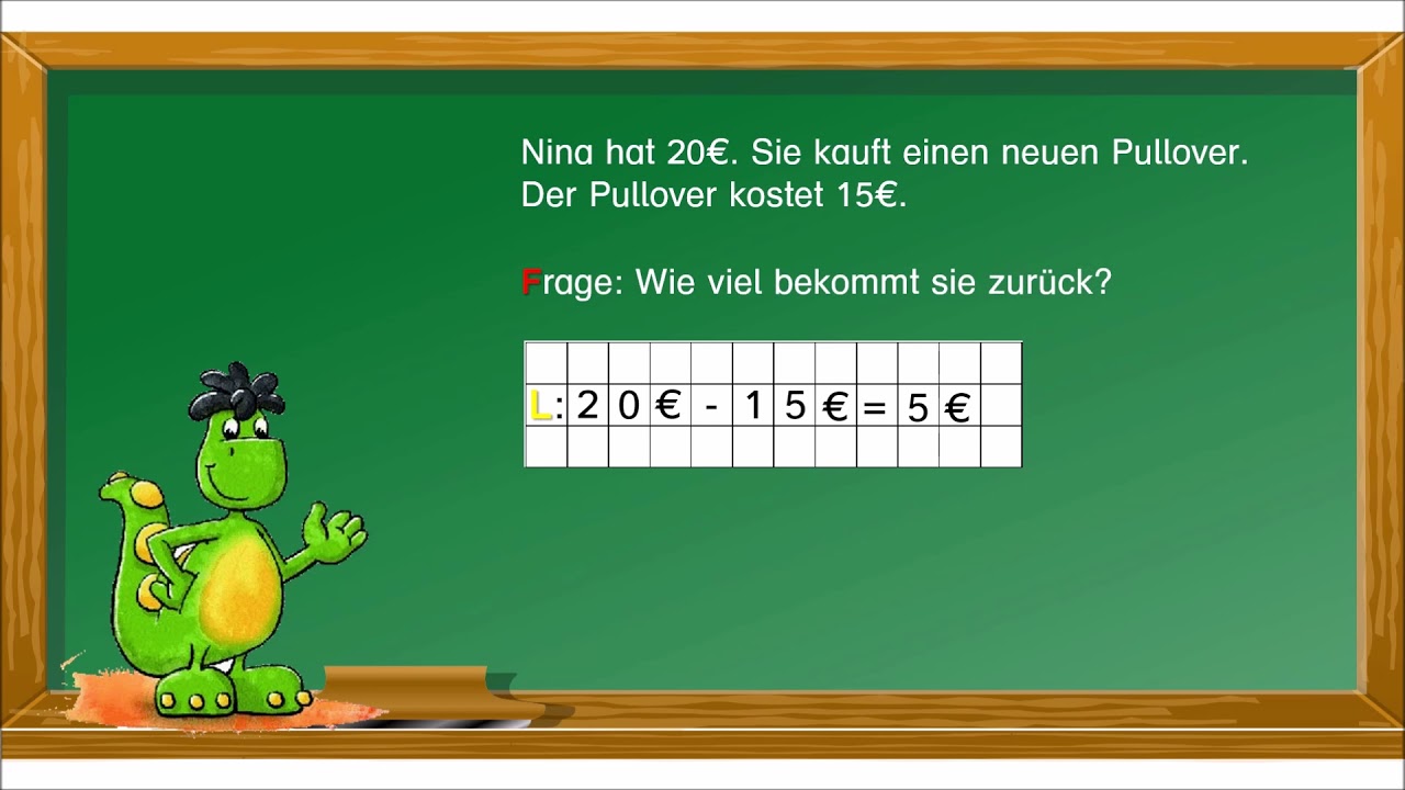 Sachrechnen mit Euro