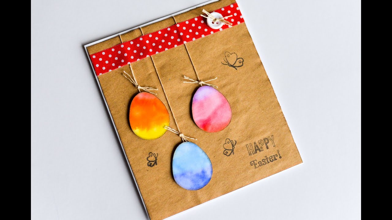 How to Make - Easter Egg Spring Card - Step by Step | Kartka Wielkanocna