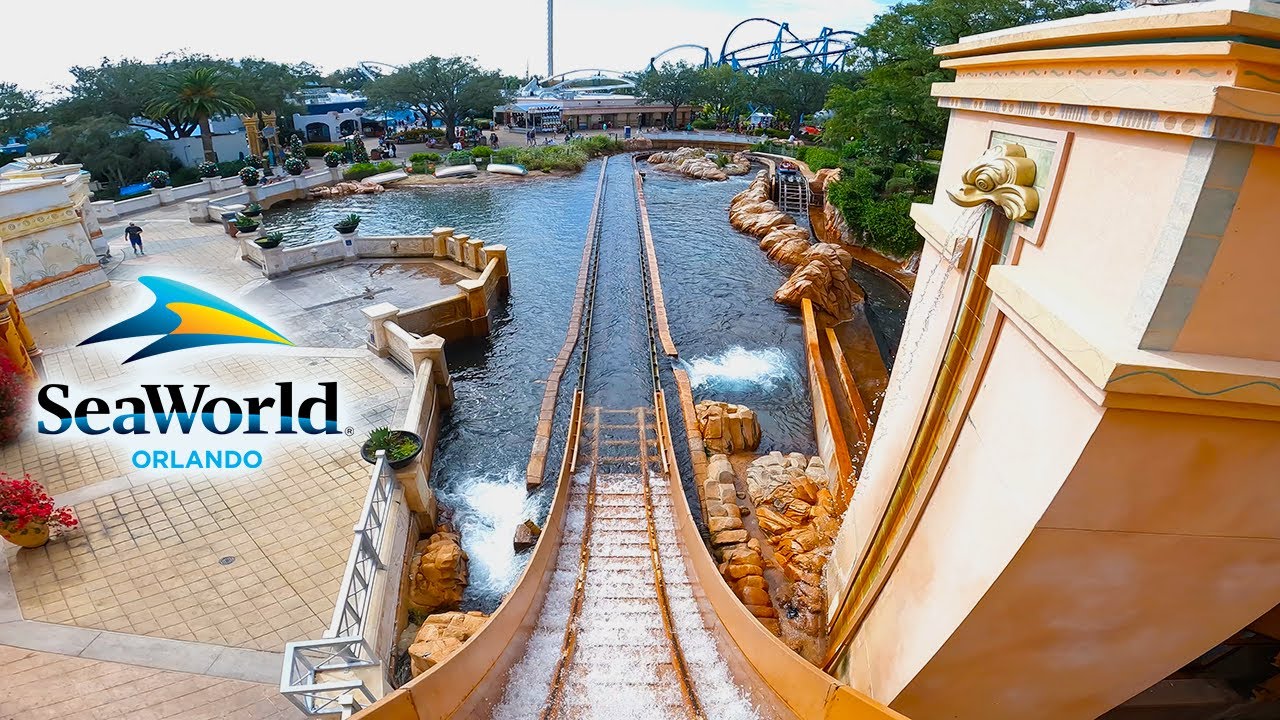 Journey to Atlantis On-Ride POV (4K) | SeaWorld Orlando