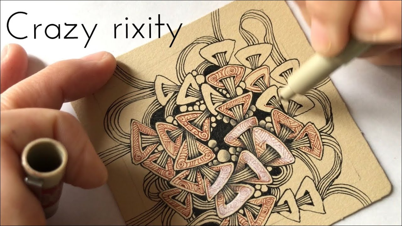 “Crazy Rixty”ゼンタングル　Zentangle/ Instagram live