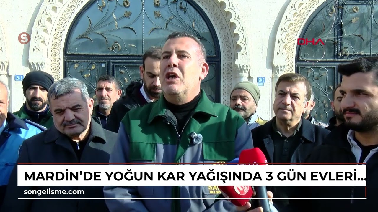 Mardin’de yoğun kar yağışında 3 gün evlerine gidemeyen belediye personellerine 1 maaş ikramiye