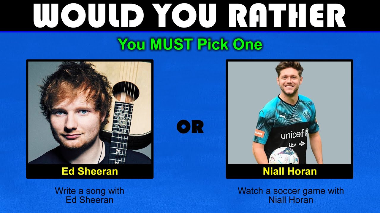 Music Related Would You Rather Questions With Your Favorite Singers | YOU MUST CHOOSE ONE