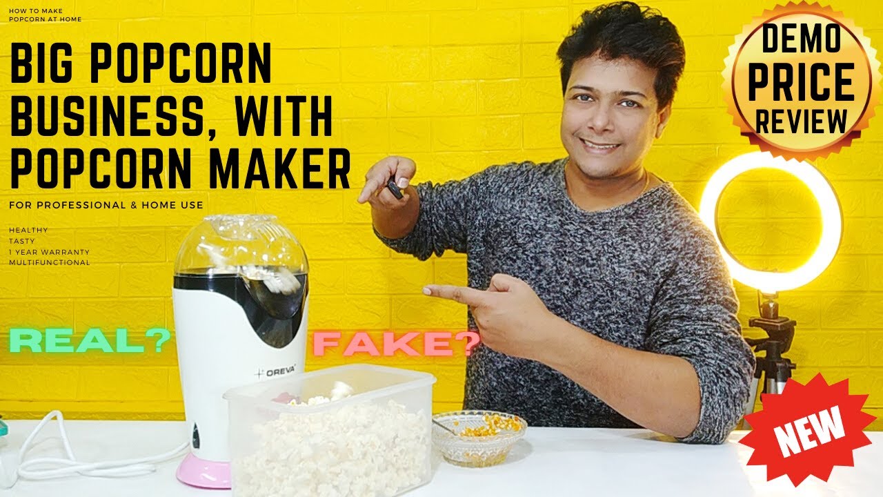 Popcorn Maker Machine Review | Popcorn Maker Demo | Popcorn Machine Operating Instructions