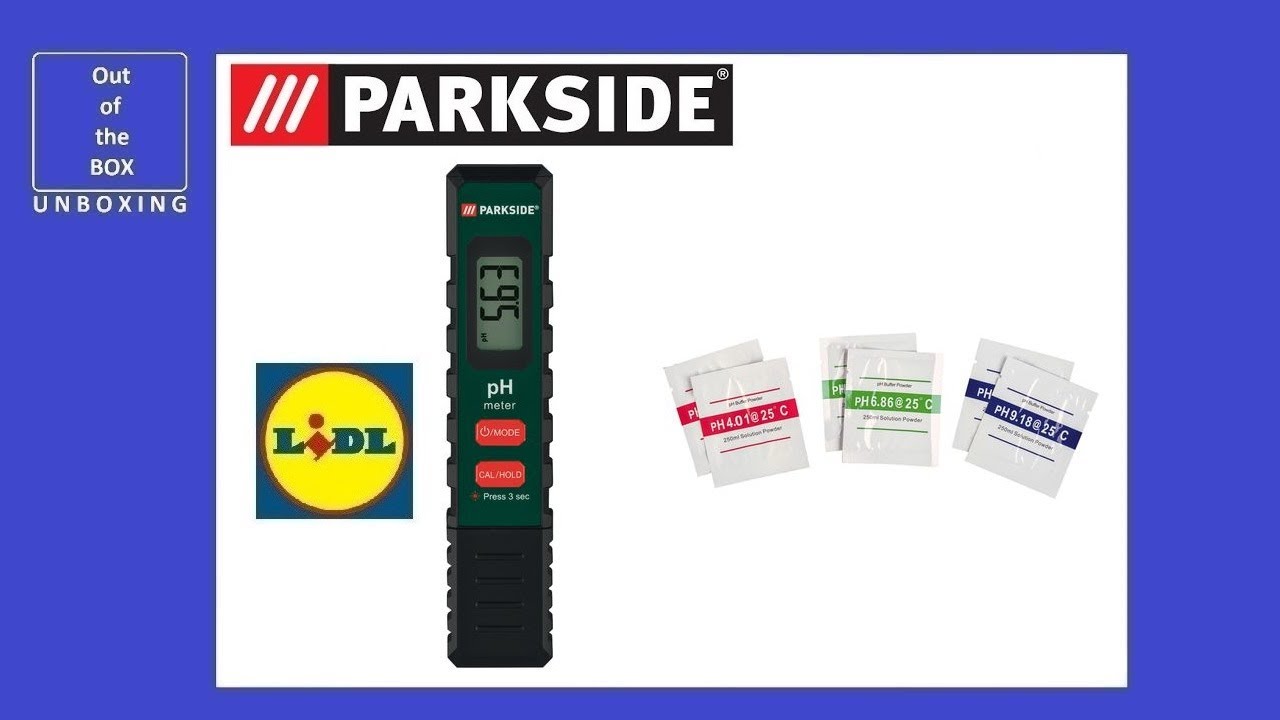 Parkside Digital pH Meter PPHM 14 A1 UNBOXING (Lidl 0-14pH 0-80C LCD)