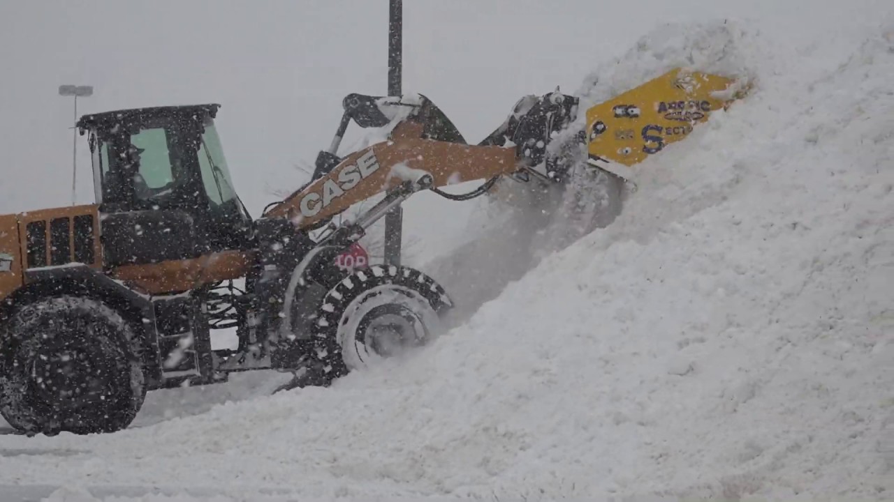 Plowing Mall While Prototyping New Arctic Sectional Sno-Pusher Design