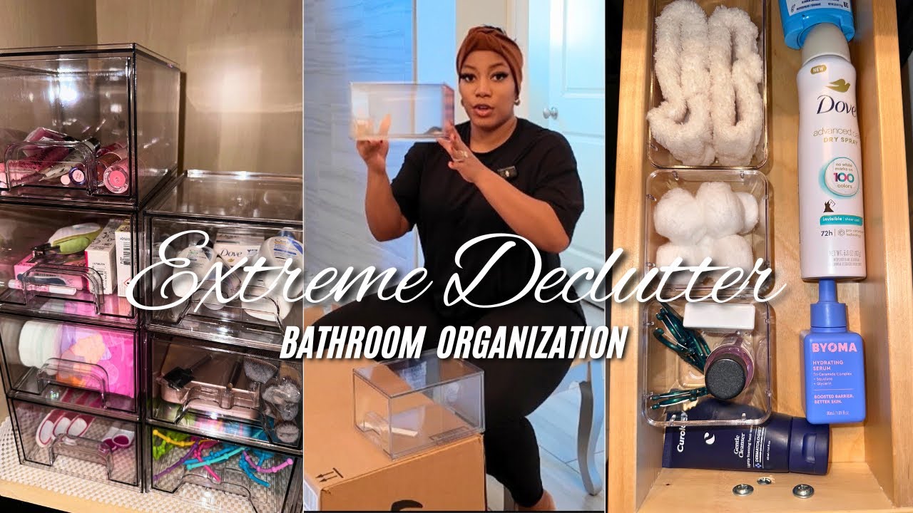 Ultimate Bathroom Declutter | Satisfying Clean & Organization with Affordable Storage Solutions