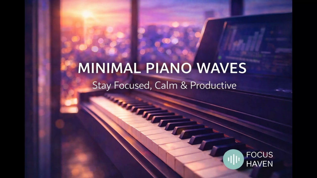 Minimal Piano Waves — Stay Focused, Calm & Productive | Focus Haven
