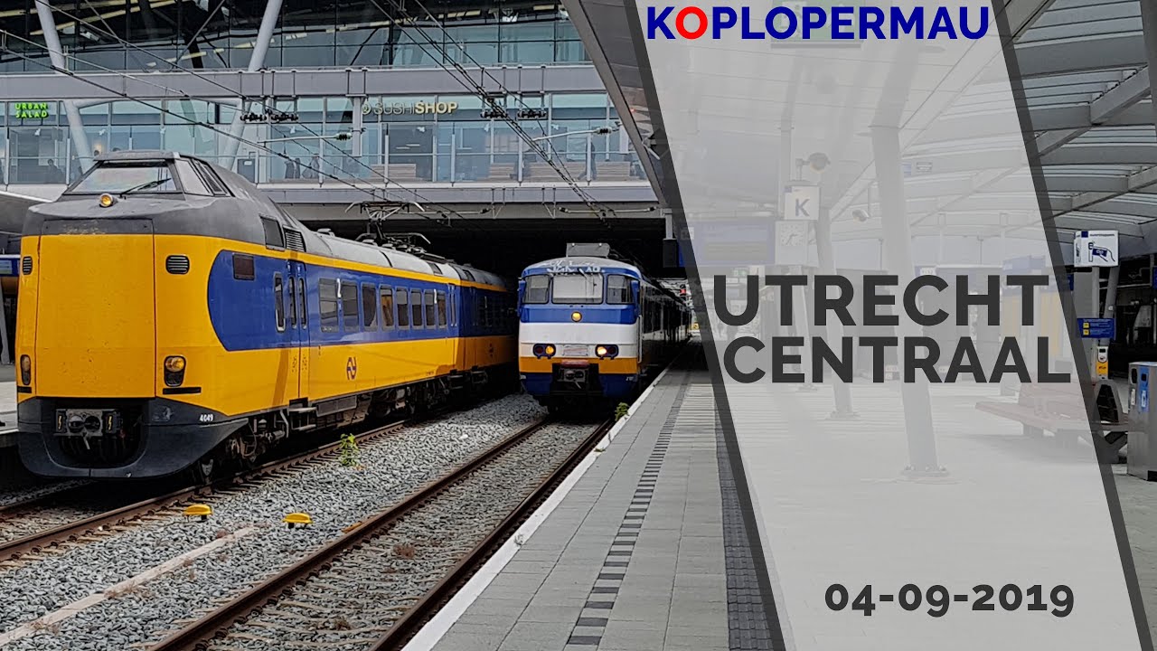 Treinen op station Utrecht Centraal - 04-09-2019