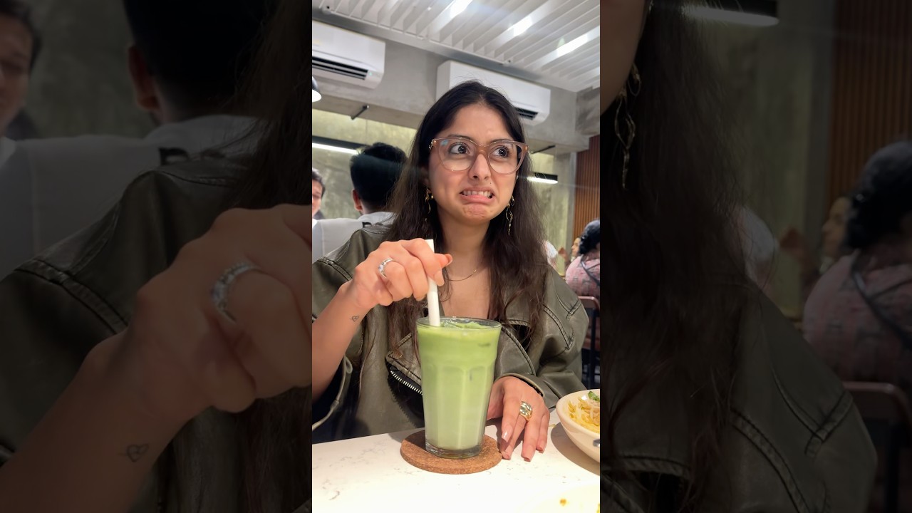 Taste Test: First time trying Matcha 😖😖 🦠🦠 #tastetest #matchatea #greenmatchatea #explore