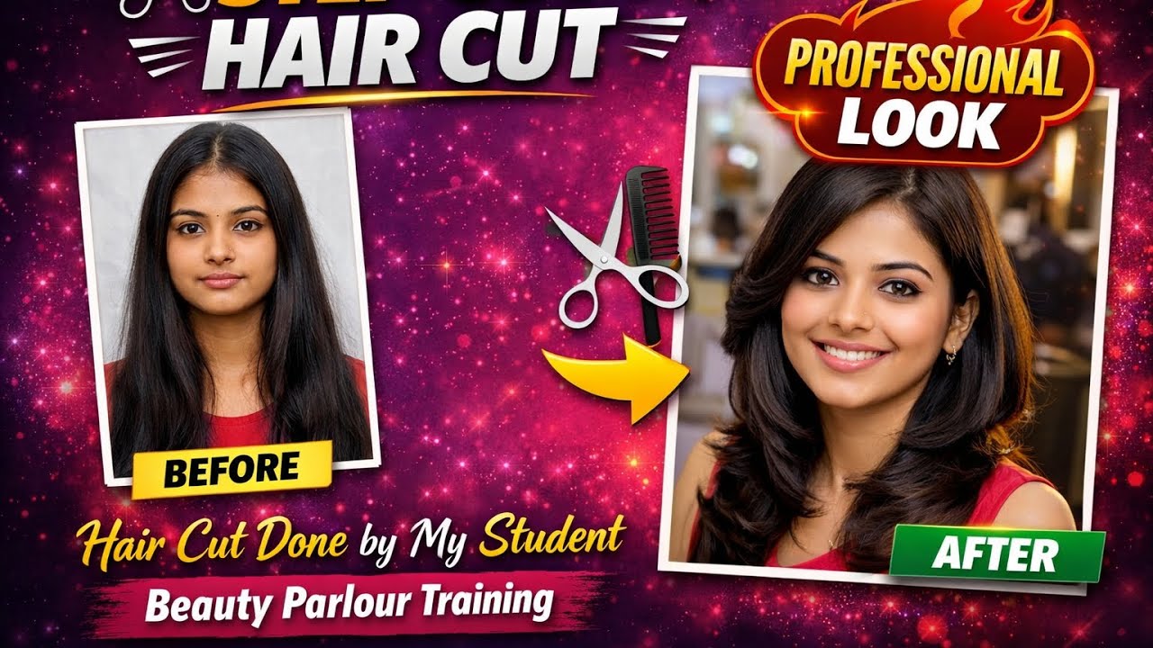 Step cut 🤩 watch nowww!! ☝️👀 #haircut #shorts #bollywood #students #classes
