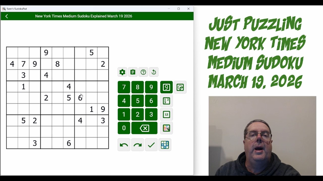 New York Times Medium Sudoku March 19 2026