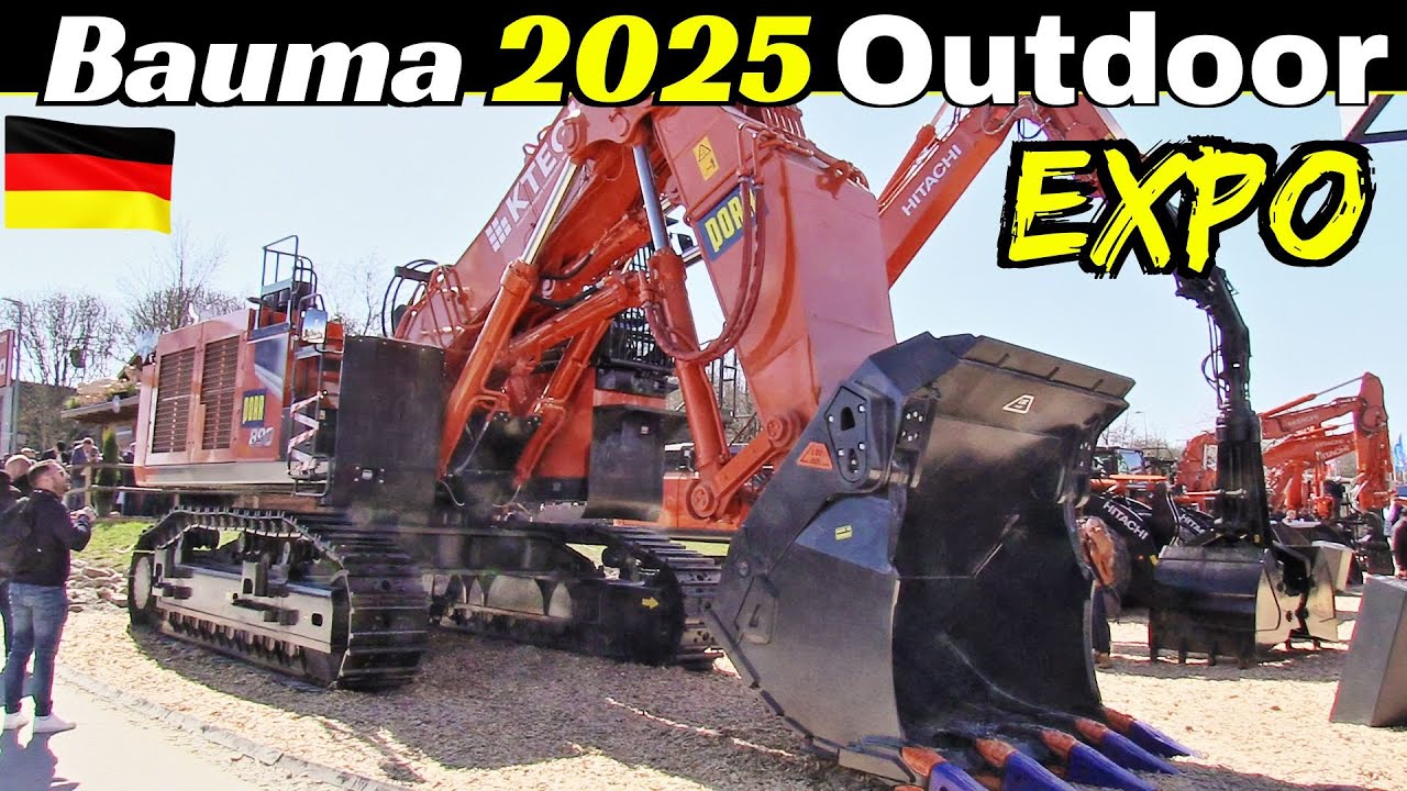 Bauma 2025 at Messe München - Outdoor Expo Tour Highlighs + Demo Shows - Liebherr, Hitachi, Case