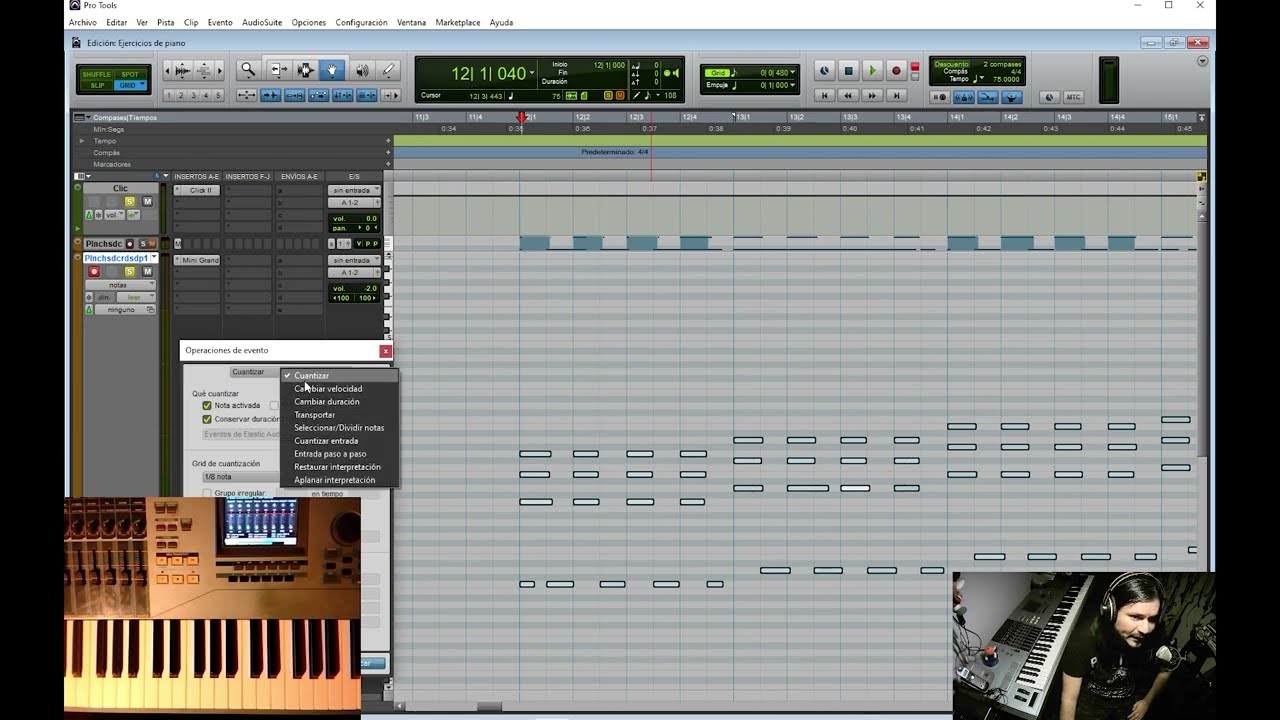 Cuantización Midi en Pro Tools(Clase del Taller)Productor Alexander Siguenza (Triumph Tracks)