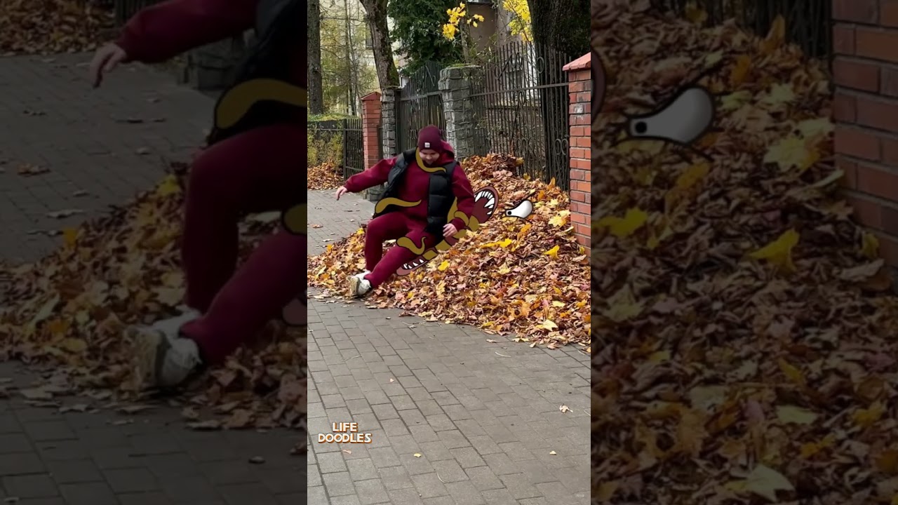 Life Doodles | Leaves eat man 😂 #lifedoodles #shorts #animation #cartoon