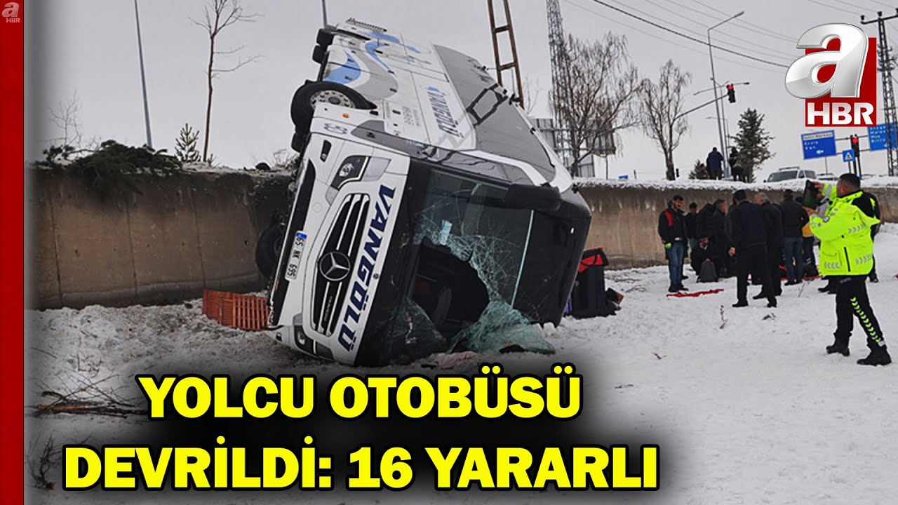 Ağrı'da Yolcu Otobüsü Devrildi: 16 Yararlı | A Haber