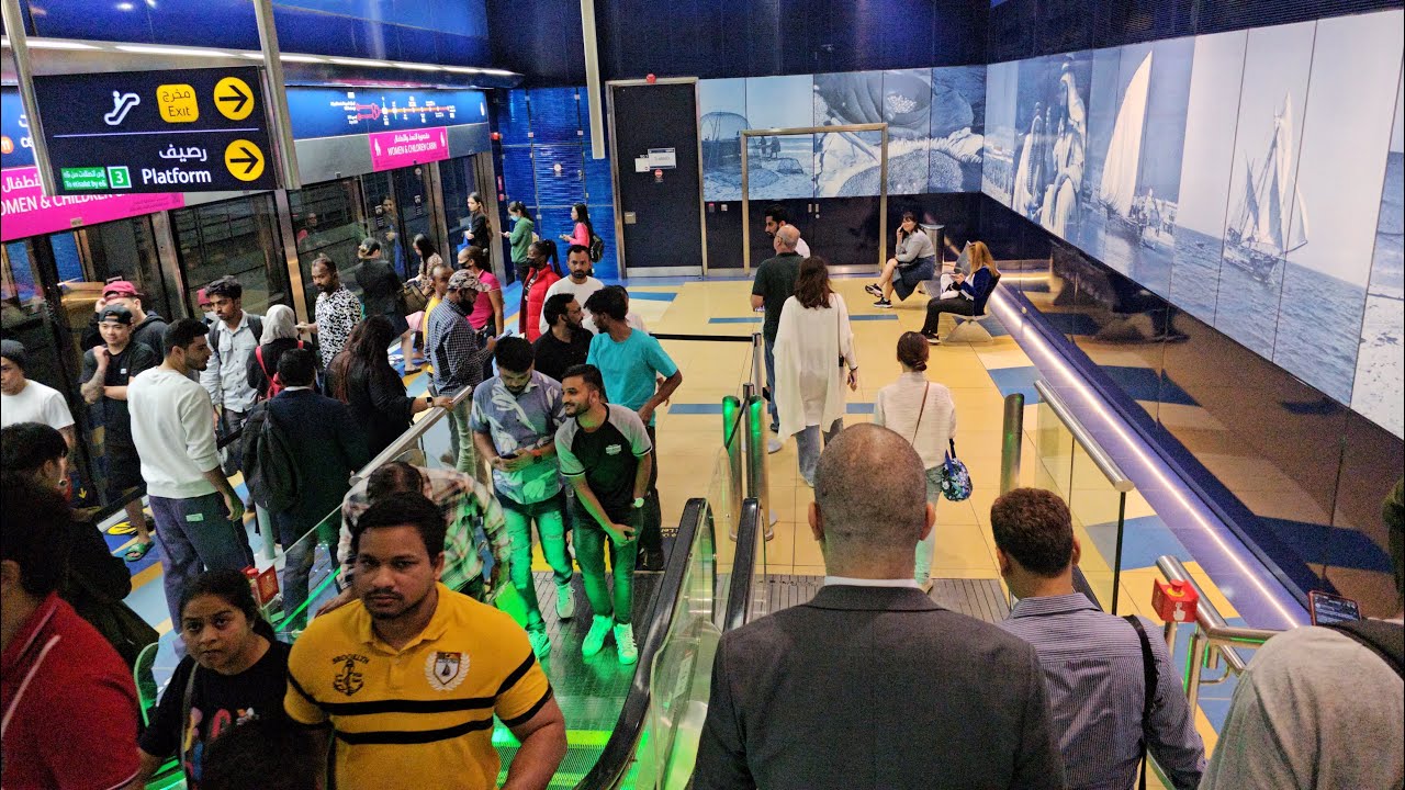 Dubai metro ride 