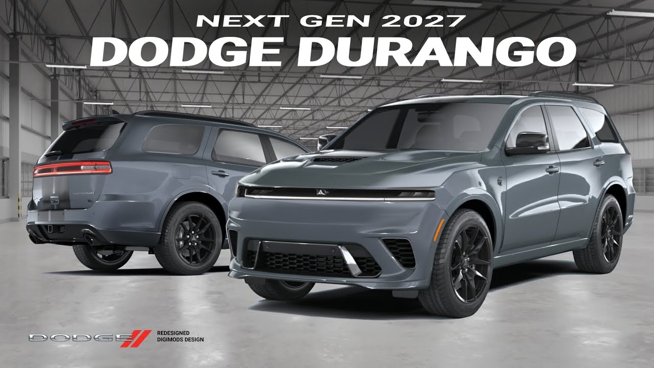 DODGE DURANGO 2027: новый американский внедорожник, который выглядит агрессивнее? Обновлённый диз...