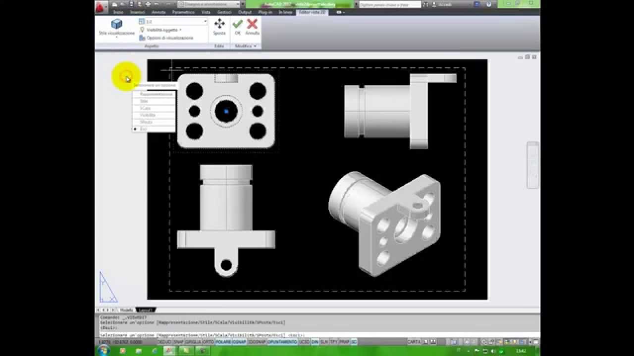 Dal 3D al 2D - La messa in tavola con autocad: PROIEZVISTA