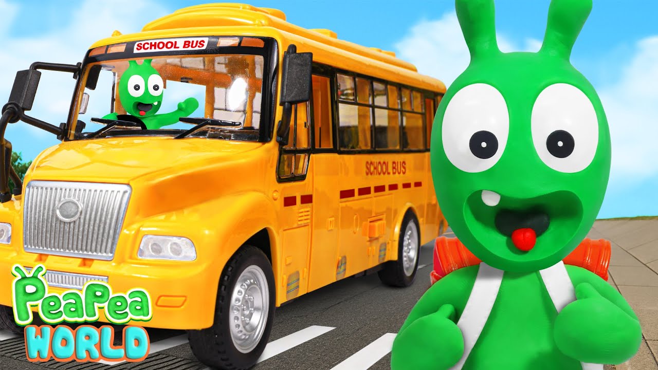 Pea Pea Funny School Bus Adventure! 🚌😱 Rescue Baby Pea Pea | Cartoon for Kids