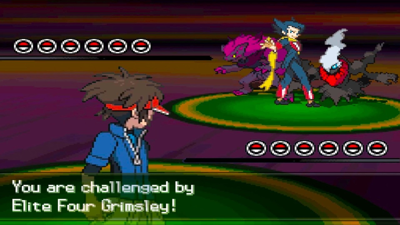 Pokemon Blinding White 2 - против Элитной Четверки Гримсли (Двойной бой, режим &laquo;Хардкор&raquo;)