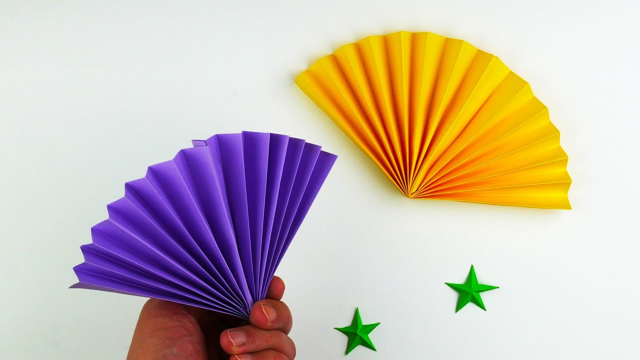 Cómo hacer un abanico de origami de papel. [Origami fácil]