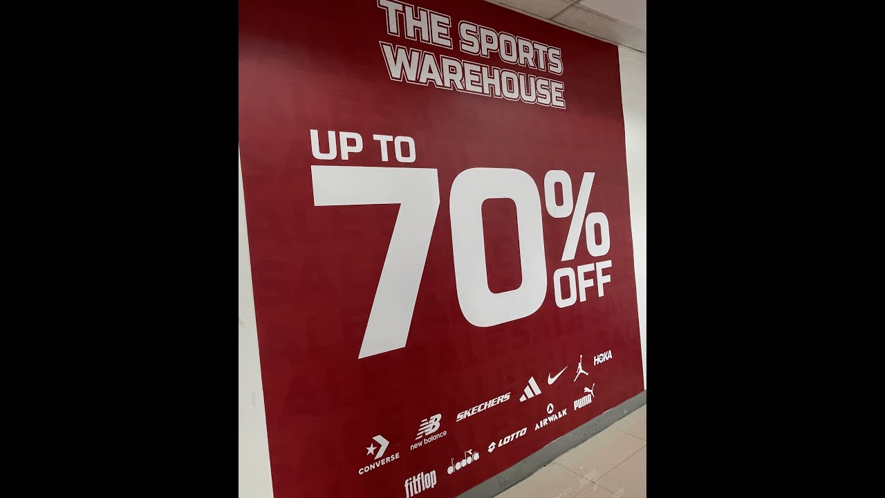 THE SPORTS WAREHOUSE MAMPLASAN SALE UP TO 70% NIKE,ADIDAS, UNDERARMOUR,NEW BALANCE,CONVERSE,SKECHERS
