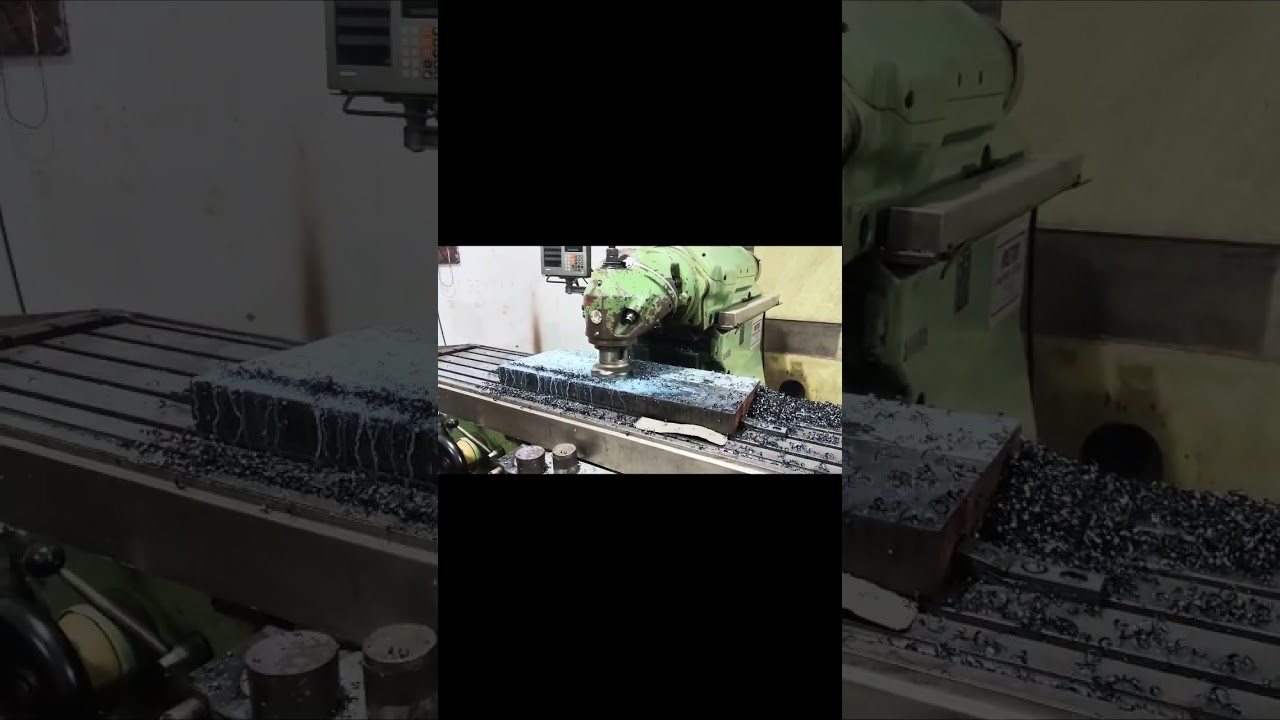 Facing on Huron milling machine Chip formation in action